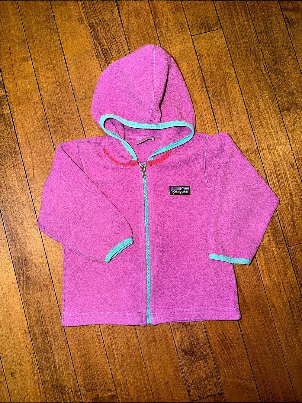 Patagonia Baby Micro D Snap-T Fleece Jacket Pink & Blue Baby 6-12M